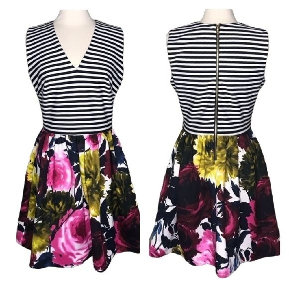 Taylor striped floral dress 12
